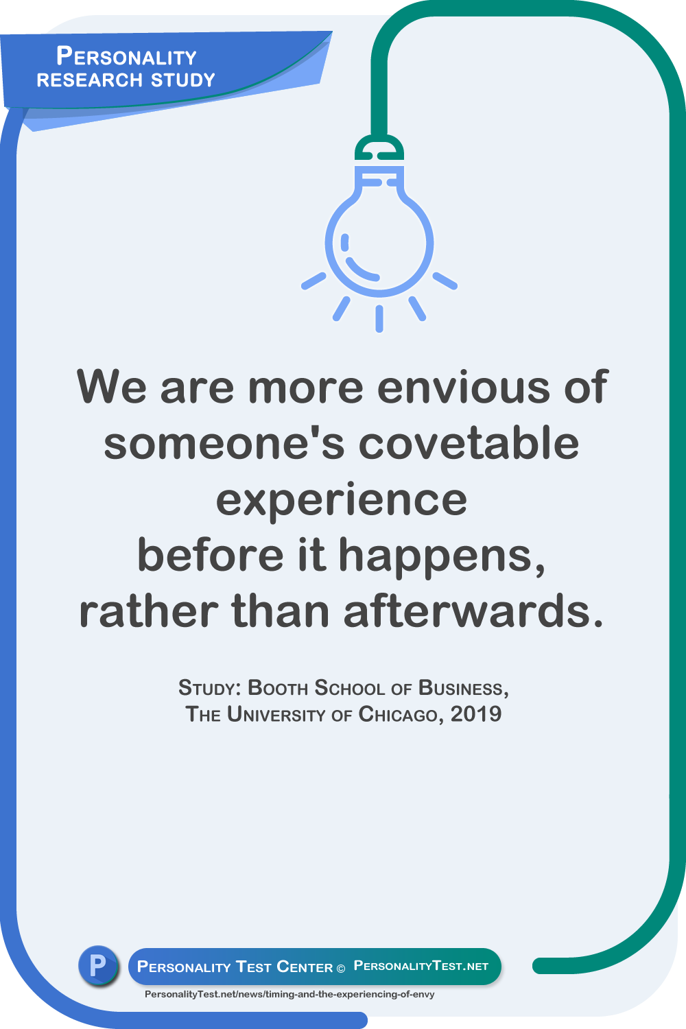 We are more envious of someone's covetable experience before it happens, rather than afterwards. Study: Booth School of Business, The University of Chicago, 2019