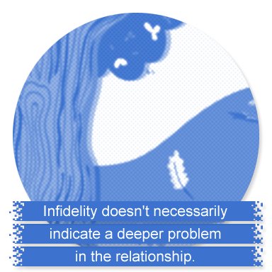 Infidelity doesn't necessarily indicate a deeper problem in the relationship.